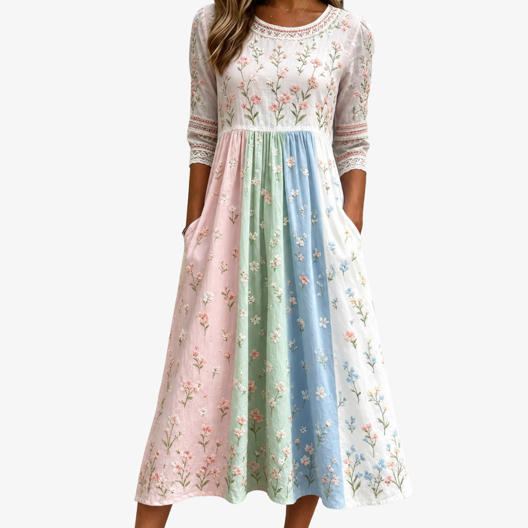 addison floral midi dress Size:29/28 Blush Gown 10 / it strikes the perfect DROP2R26